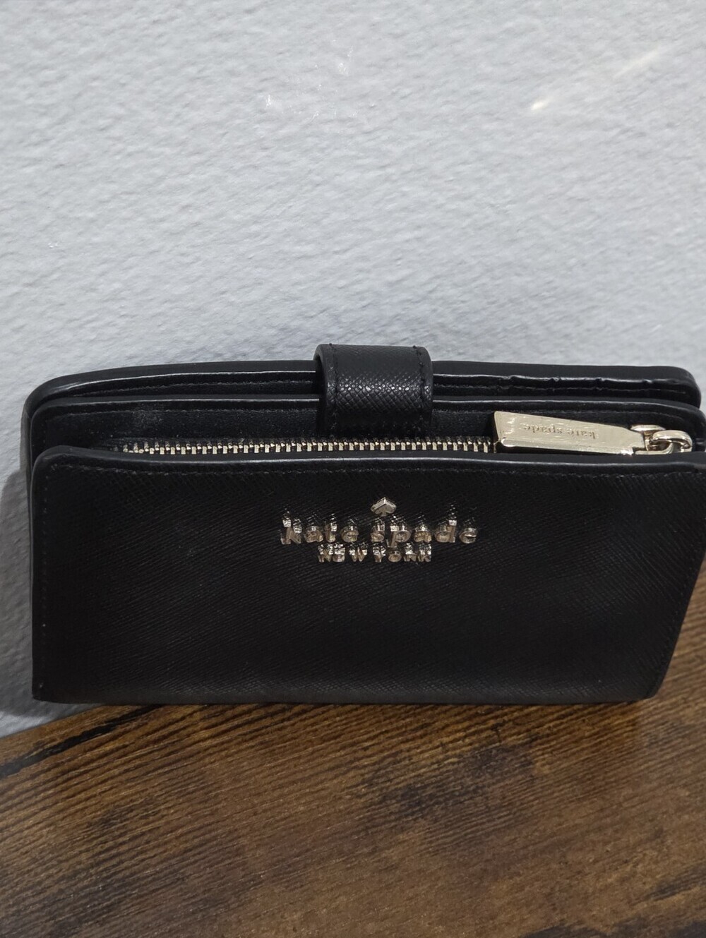 Kate Spade Elise Medium Compact Bifold Pebble Leather Wallet - Picture 5 of 15